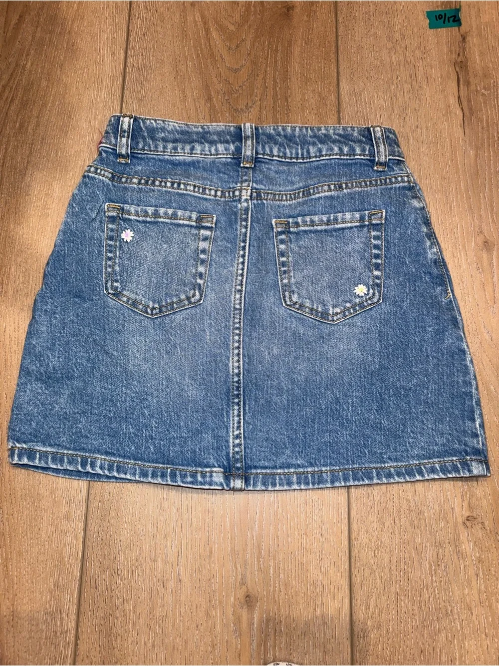 Cat & Jack Blue Denim Skirt with Daisy Embroidery